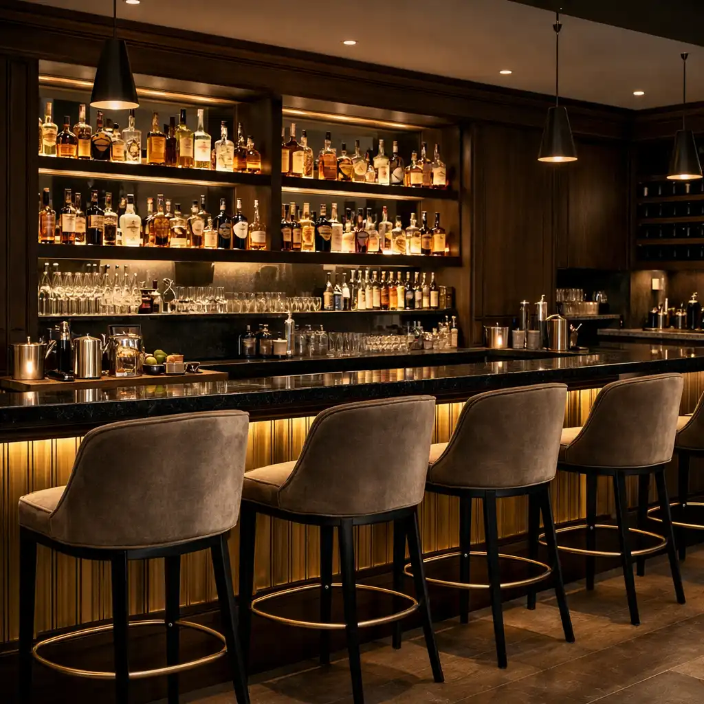 Stylový bar s širokou nabídkou koktejlů a vín